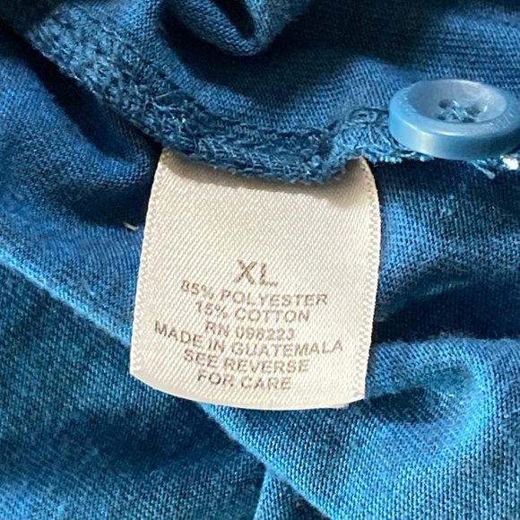 Magellan Outdoors T-Shirt Mens Size Adult XL Blue Buttons Short Sleeve - Picture 7 of 11